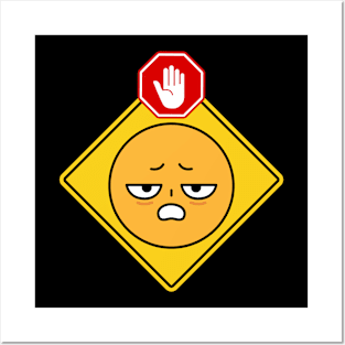 Alert Warning Facial Emoji Expressions #3 Posters and Art